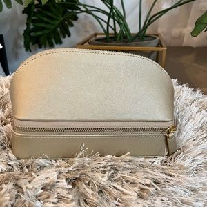 Gold travel jewelry case